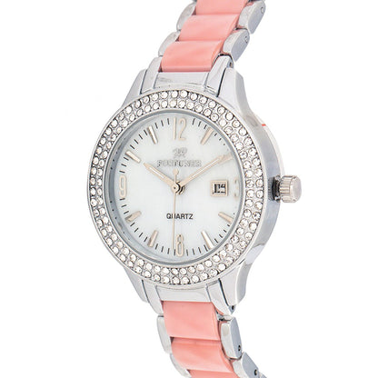 Fortuner Jam Tangan Wanita Analog Water Resistant Silver Alivia