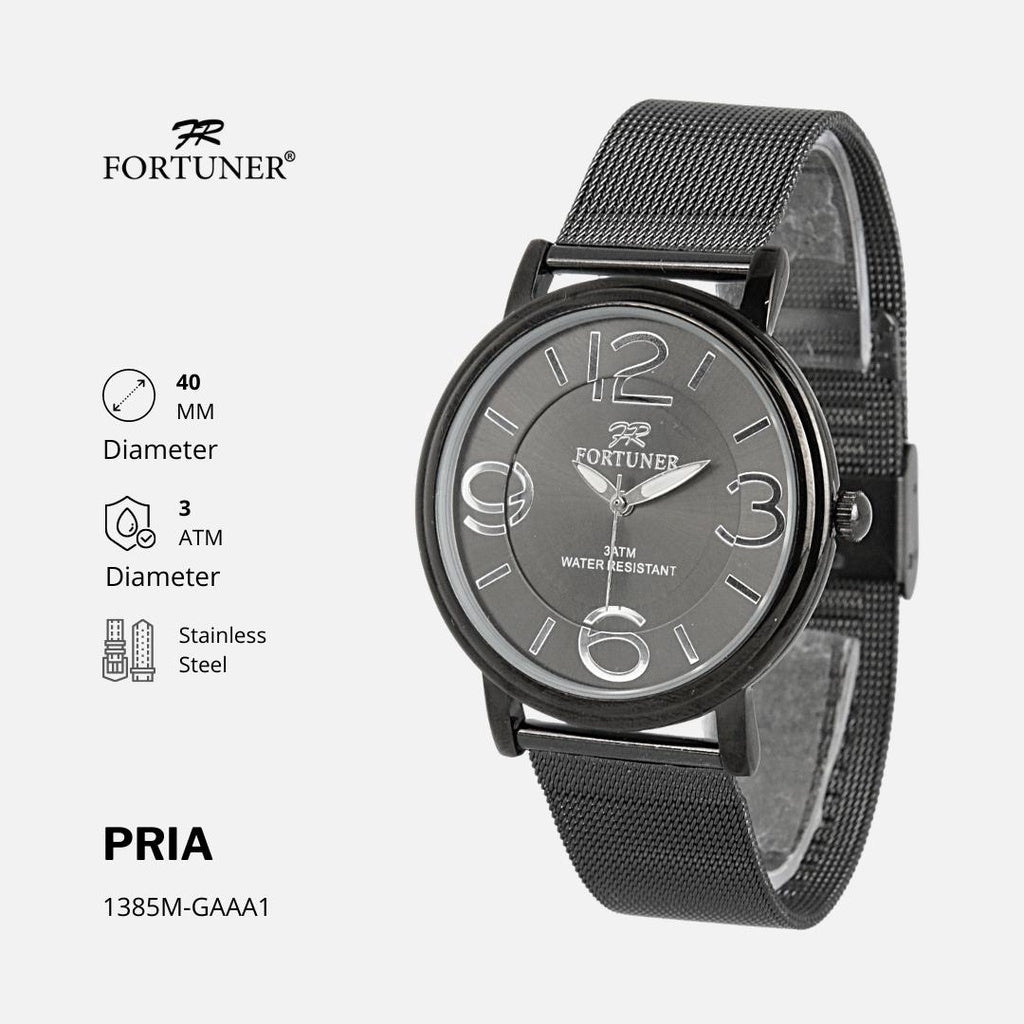 Fortuner Jam Tangan Pria Analog Water Resist Milanese Minoru