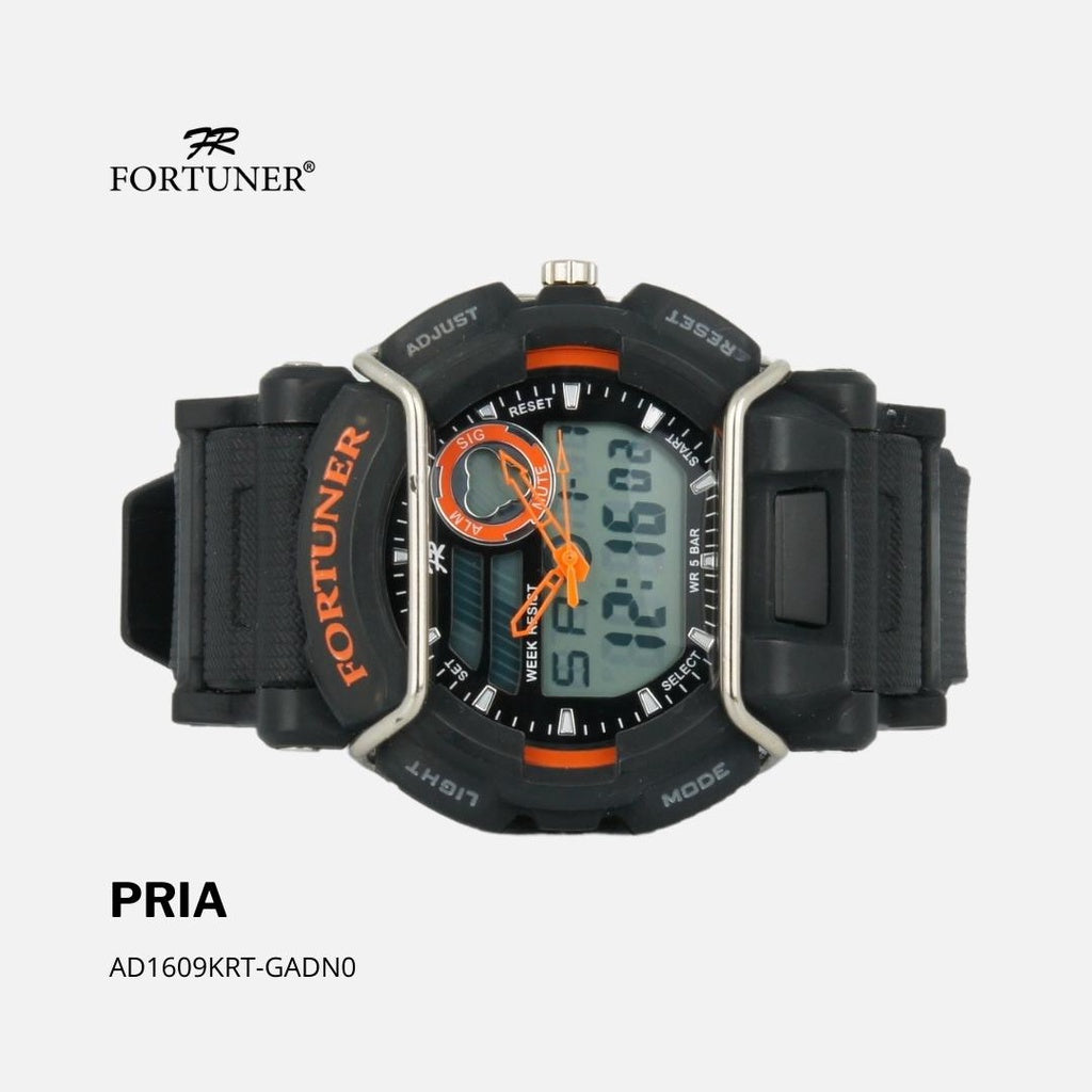 Fortuner Jam Tangan Pria Analog-Digital Sport Water Resist Kulit Dalibor