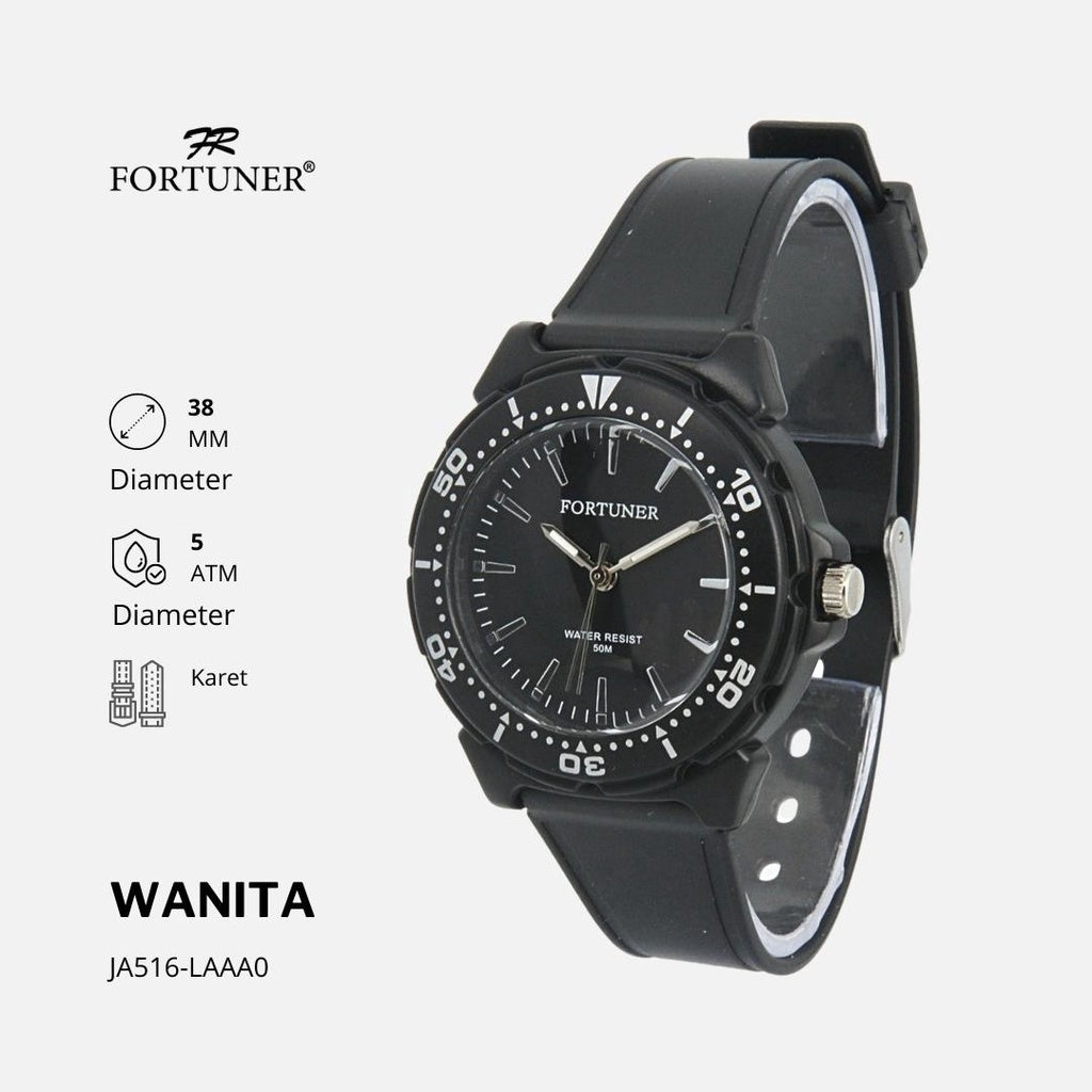 Fortuner Jam Tangan Analog Wanita Water Resistant Rubber Penelope