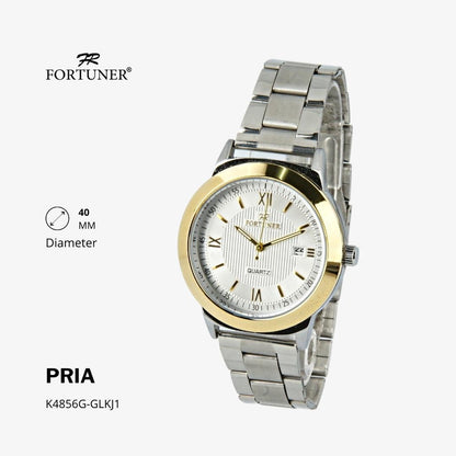 Fortuner Jam Tangan Analog Pria Water Resistant Rantai Hermie