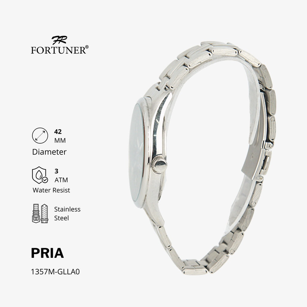 Fortuner Jam Tangan Pria Analog Water Resist Superior All Stainless Tyquonne