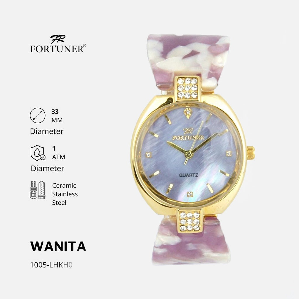 Fortuner Jam Tangan Analog Wanita Water Resistant Paulina