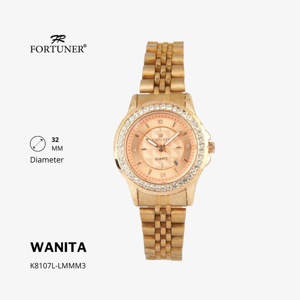 Fortuner Jam Tangan Wanita Analog Water Resist Tahan Air Rantai Stainless Yarmilla