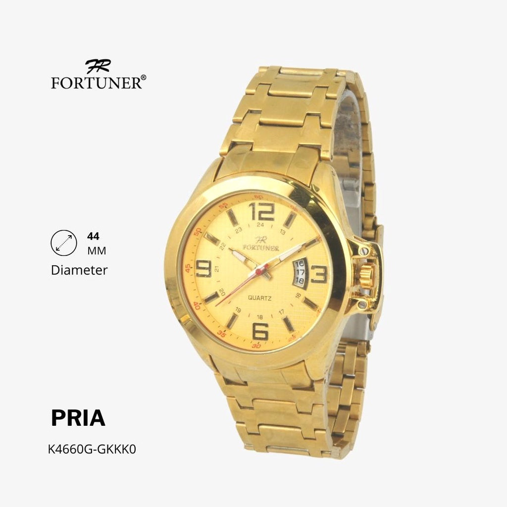 Fortuner Jam Tangan Analog Pria Water Resistant Rantai Haden