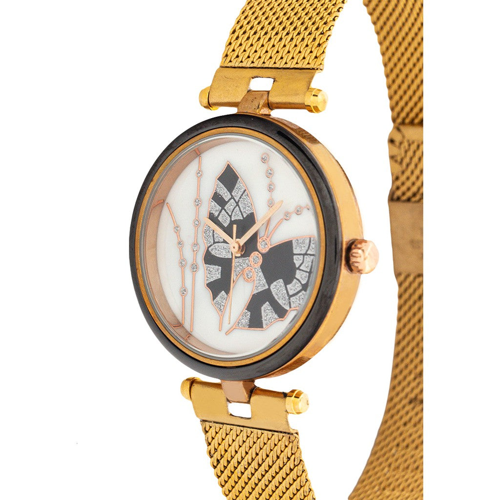 Fortuner Jam Tangan Wanita Analog Water Resistant Gold Aliki