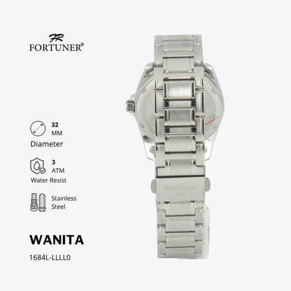 Fortuner Jam Tangan Analog Wanita Hitam Water Resistant Aiko