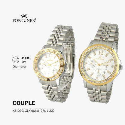 Fortuner Jam Tangan Couple Tahan Air Stainless Analog Fashion Water Resist Charly