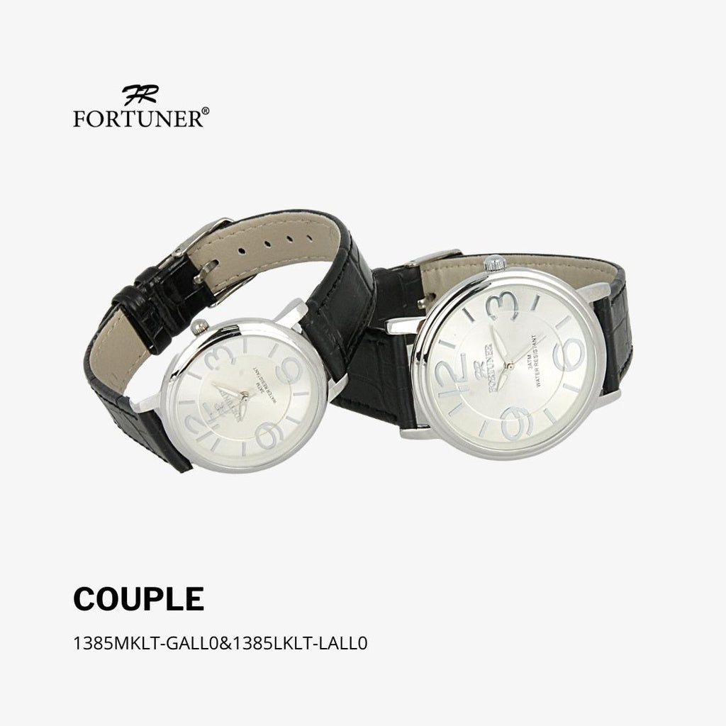 Fortuner Jam Tangan Couple Analog Pria Wanita Kulit Xiomara