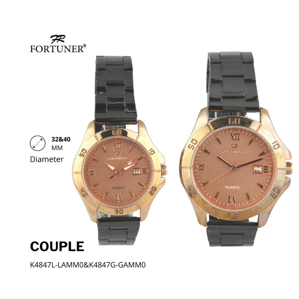 Fortuner Jam Tangan Couple Analog Water Resistant Rantai Lauren