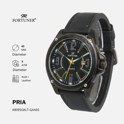 Fortuner Jam Tangan Pria Analog Water Resistant Kulit Bohumil