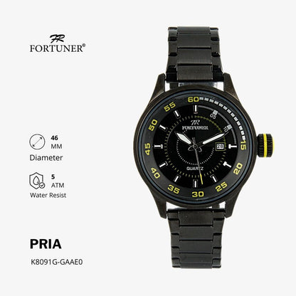 Fortuner Jam Tangan Analog Pria Water Resistant Rantai Harlon