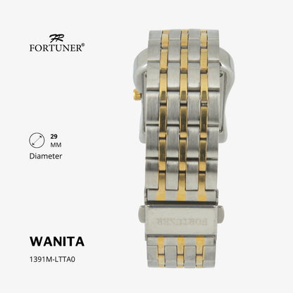 Fortuner Jam Tangan Fashion Classic Analog Wanita Water Resistant Rantai Yettie