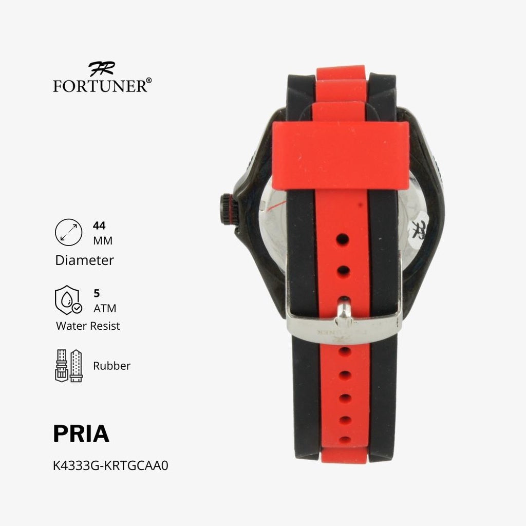 Fortuner Jam Tangan Analog Pria Water Resistant Rubber Wynstan