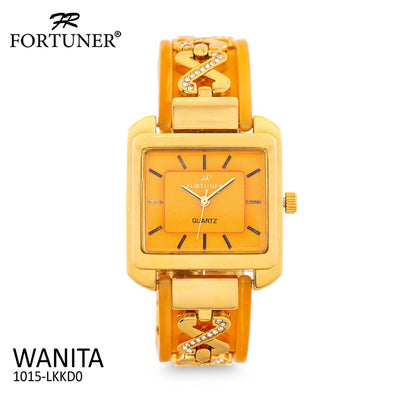 Fortuner Jam Tangan Analog Wanita Gold Water Resist Britney