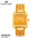 Fortuner Jam Tangan Analog Wanita Gold Water Resist Britney