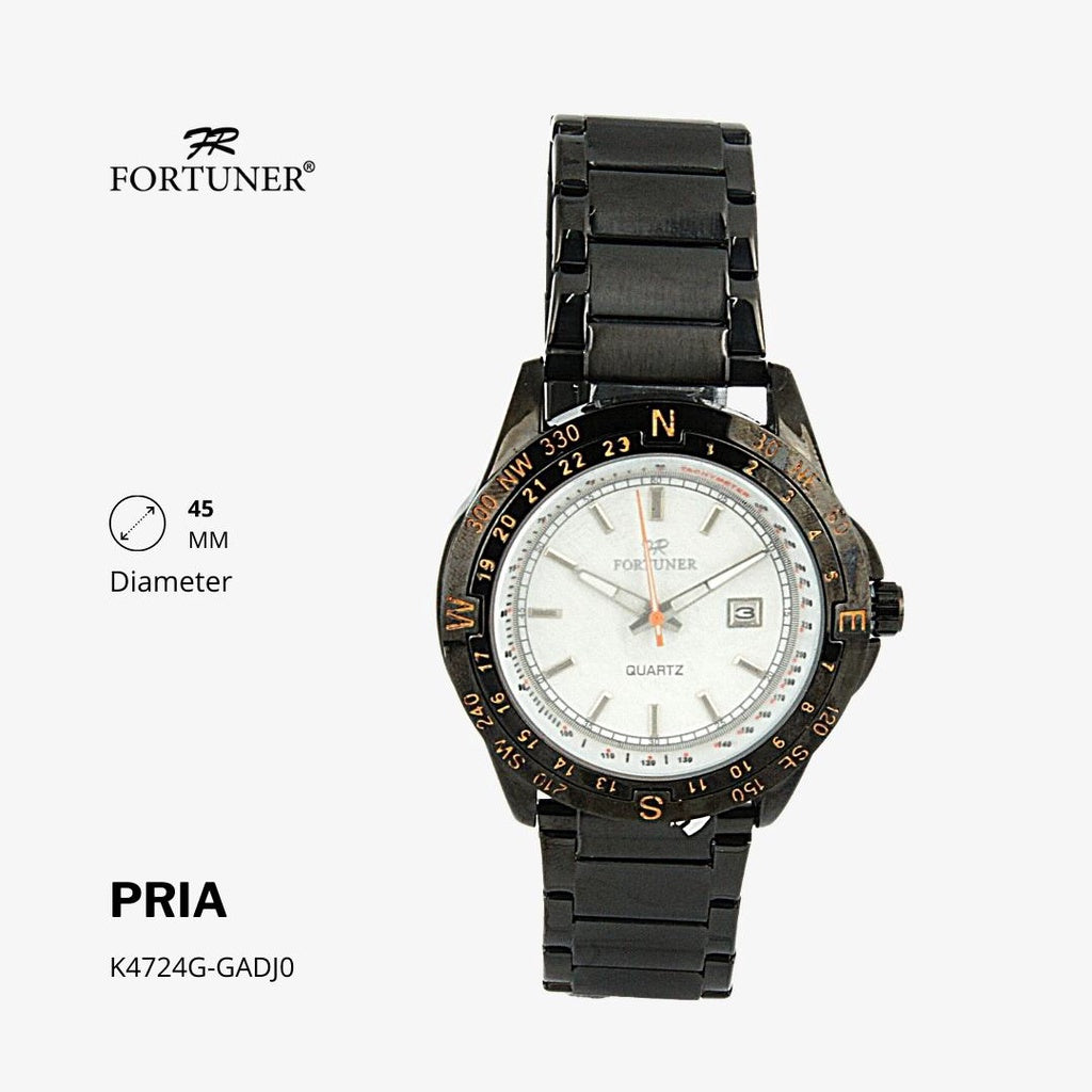 Fortuner Jam Tangan Analog Pria Water Resistant Rantai Hamid