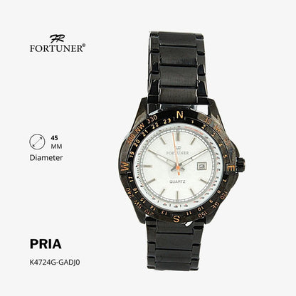 Fortuner Jam Tangan Analog Pria Water Resistant Rantai Hamid