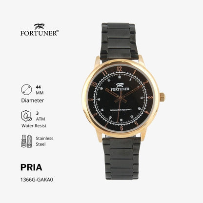 Fortuner Jam Tangan Analog Pria Water Resistant Rantai Hovan