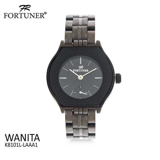 Fortuner Jam Tangan Wanita Analog Black Water Resistant Austina