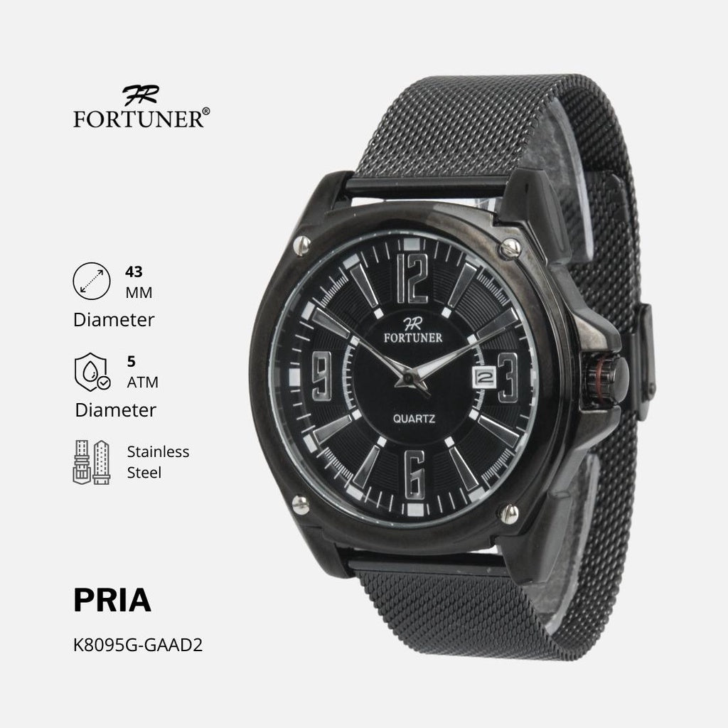 Fortuner Jam Tangan Pria Analog Water Resistant Milanese Bogdan