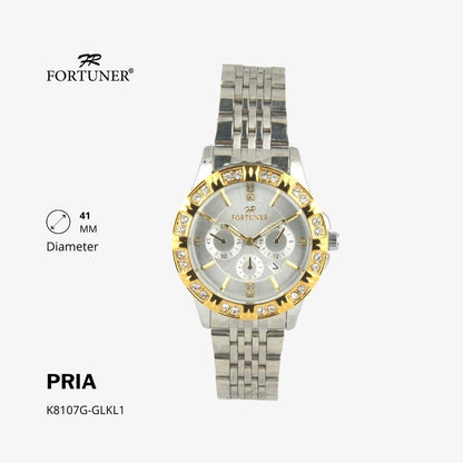 Fortuner Jam Tangan Analog Pria Water Resistant Rantai Helge