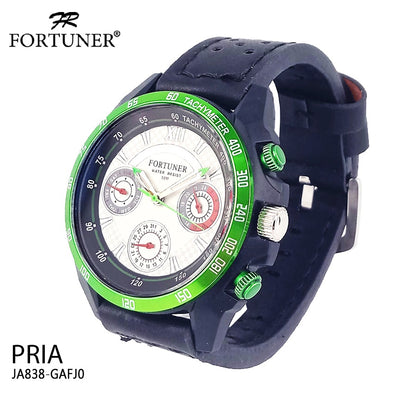 Fortuner Jam Tangan Analog Pria Chrono Water Resistant Kulit Deveon