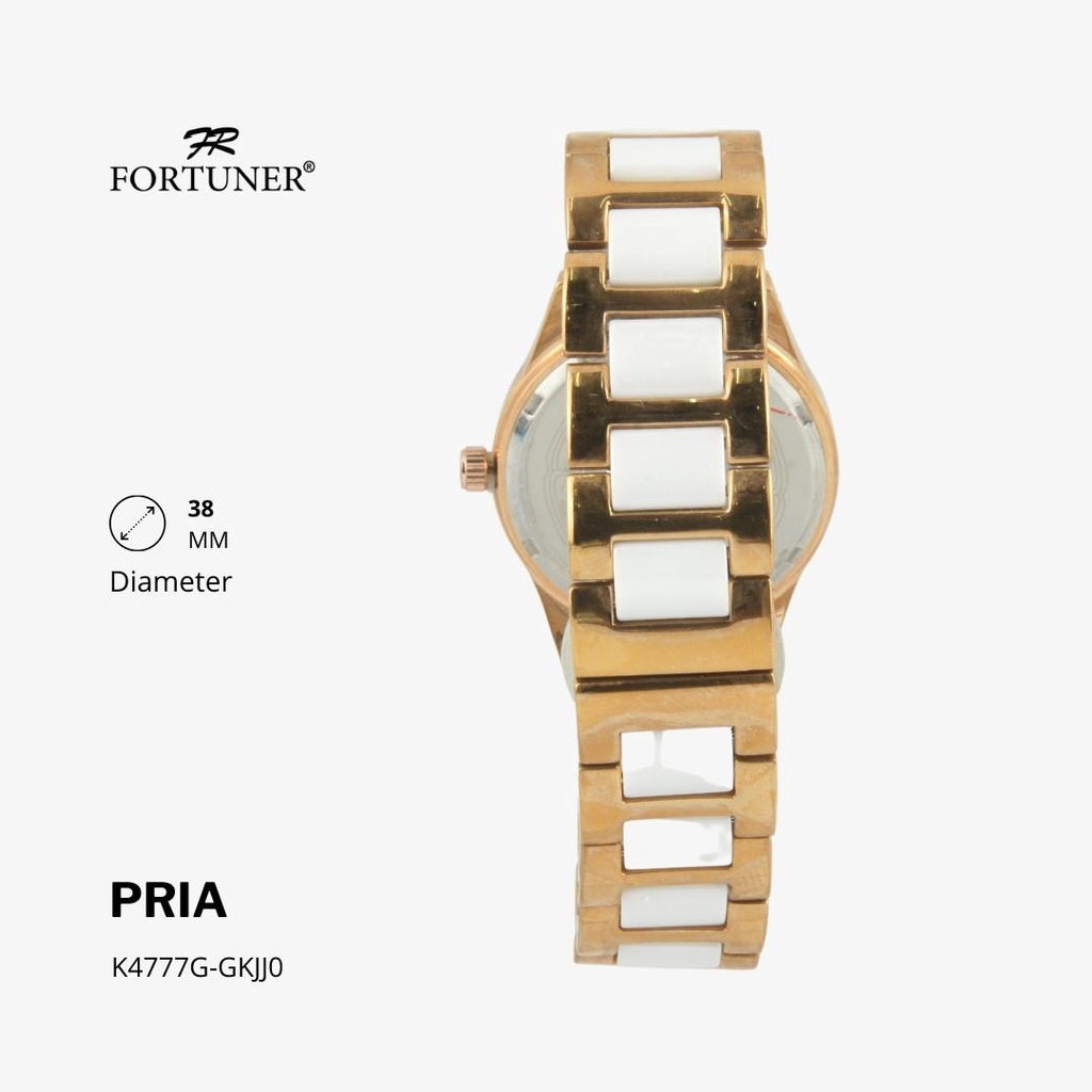 Fortuner Jam Tangan Pria Analog Gold Silver Water Resistant Harrisson