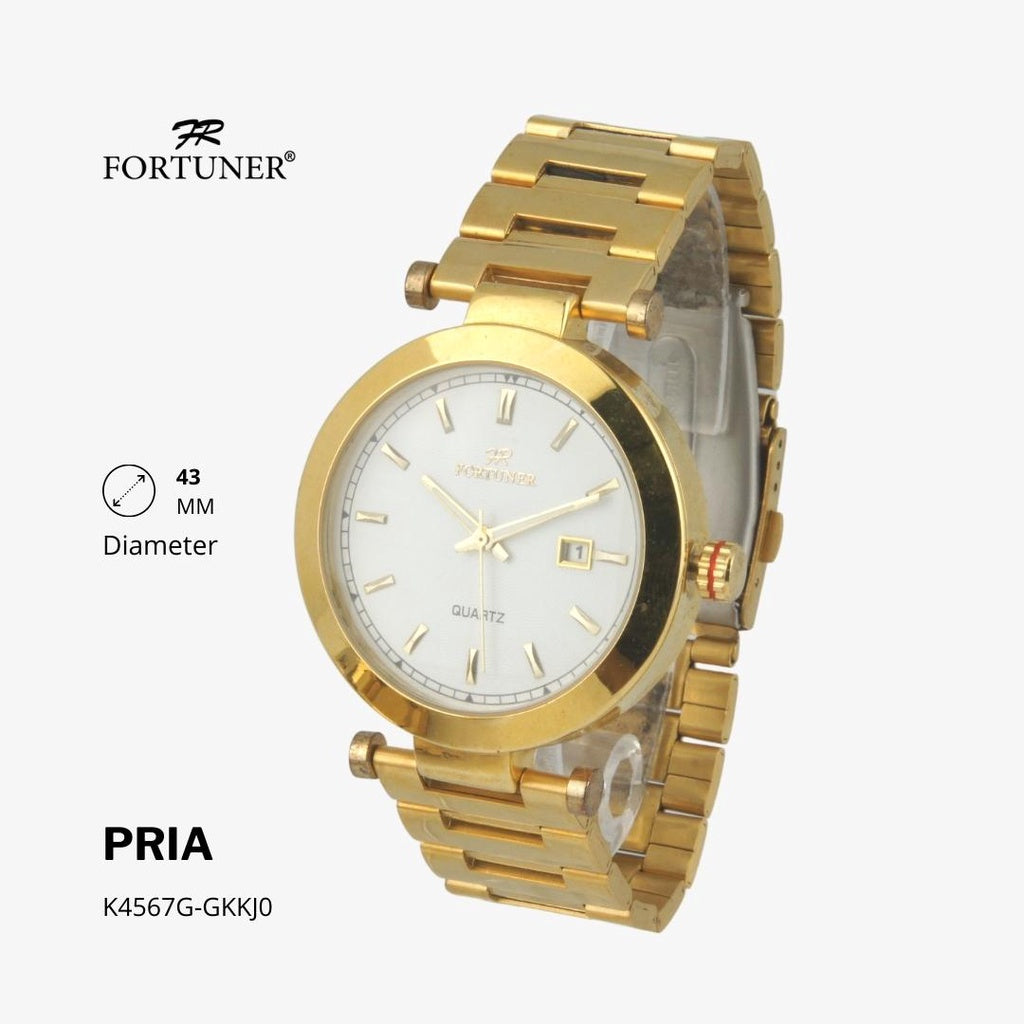 Fortuner Jam Tangan Analog Pria Water Resistant Rantai Theodore