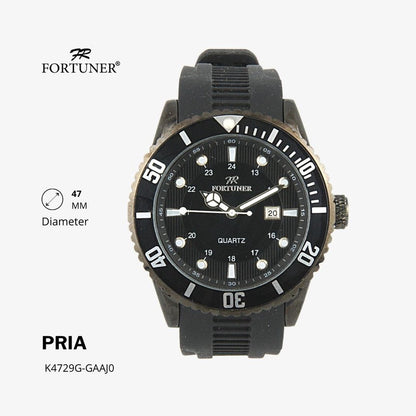 Fortuner Jam Tangan Analog Pria Water Resistant Rubber Haskel