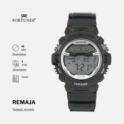 Fortuner Jam Tangan Sport Digital Remaja Anak Water Resist Rubber Jesse