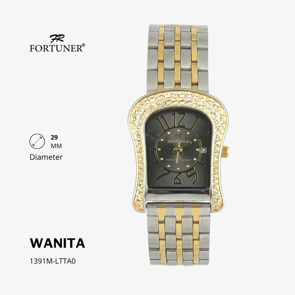 Fortuner Jam Tangan Fashion Classic Analog Wanita Water Resistant Rantai Yettie