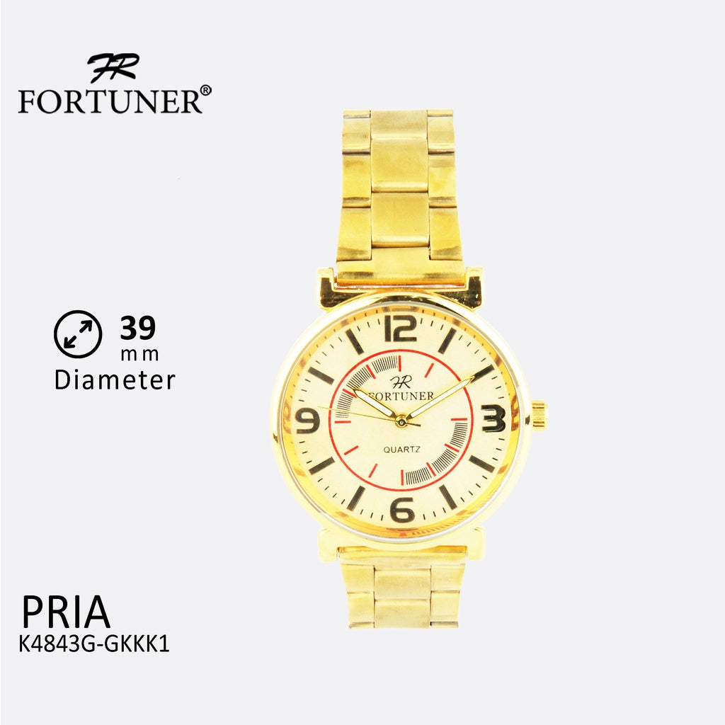 Fortuner Jam Tangan Analog Pria Water Resistant Deerborn