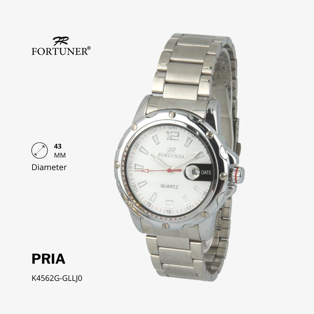 Fortuner Jam Tangan Fashion Pria Analog Water Resistant Rantai Stainless Harwood