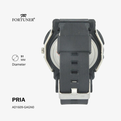 Fortuner Jam Tangan Digital-Analog Pria Red Water Resistant Mason