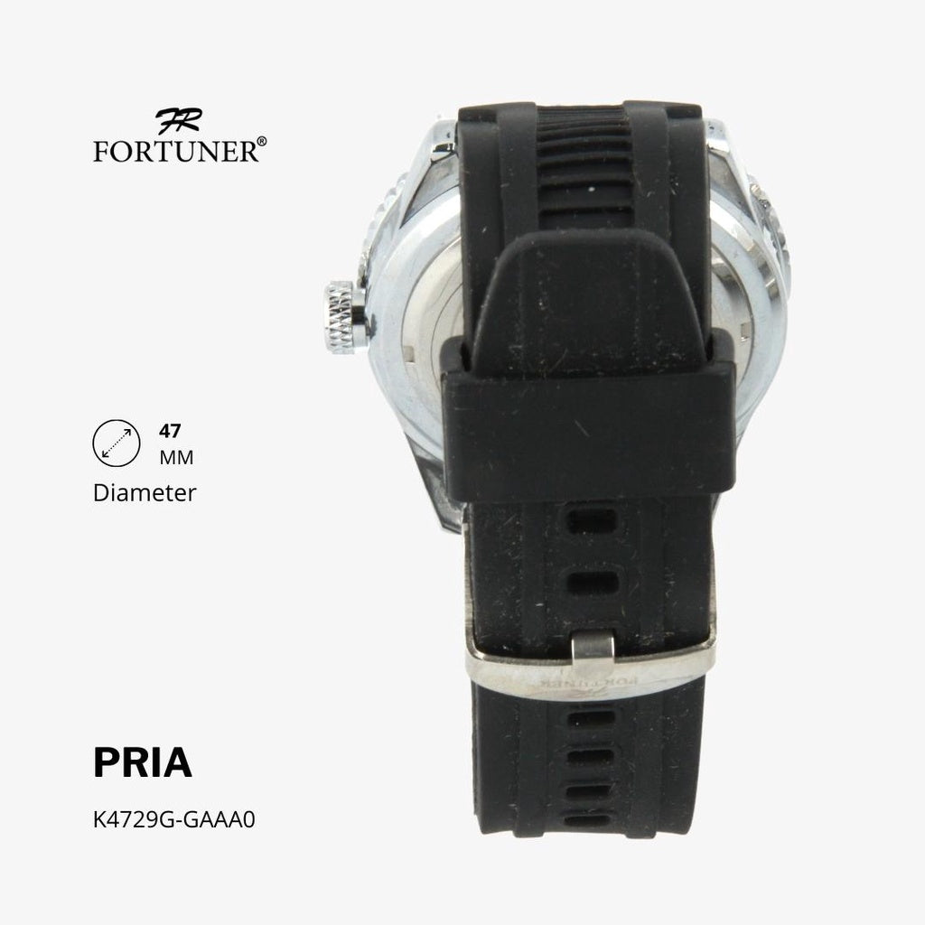 Fortuner Jam Tangan Analog Pria Rubber Water Resistant Hercules