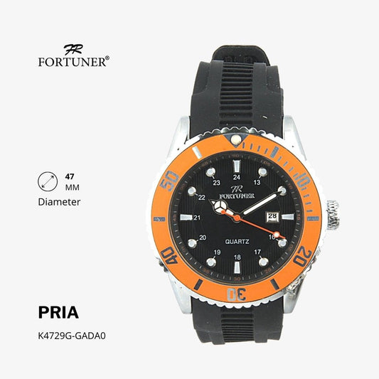 Fortuner Jam Tangan Analog Pria Rubber Water Resistant Hercules