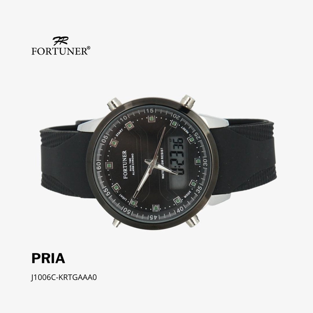 Fortuner Jam Tangan Pria Analog-Digital Water Resist Rubber Tirown