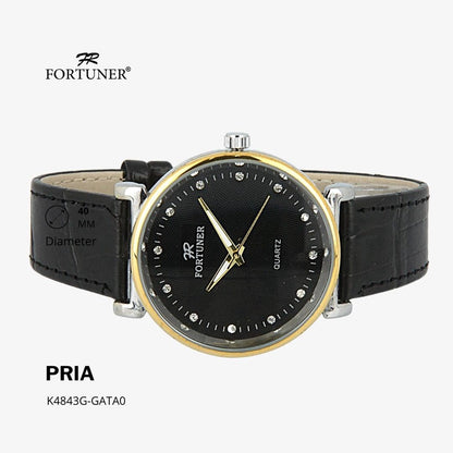 Fortuner Jam Tangan Classic Fashion Pria Analog Kulit Halvdan