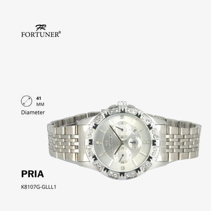 Fortuner Jam Tangan Analog Pria Water Resistant Rantai Helge