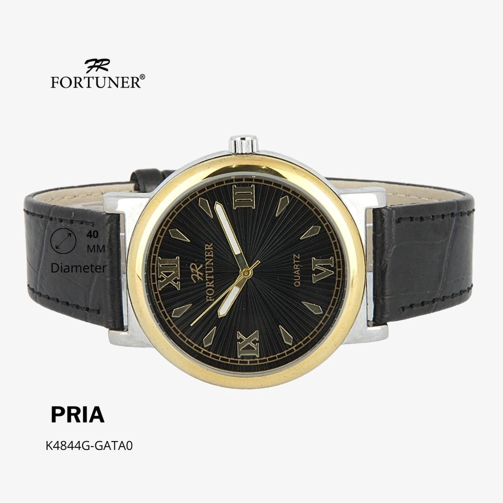 Fortuner Jam Tangan Classic Fashion Pria Analog Water Resist Kulit Horatio