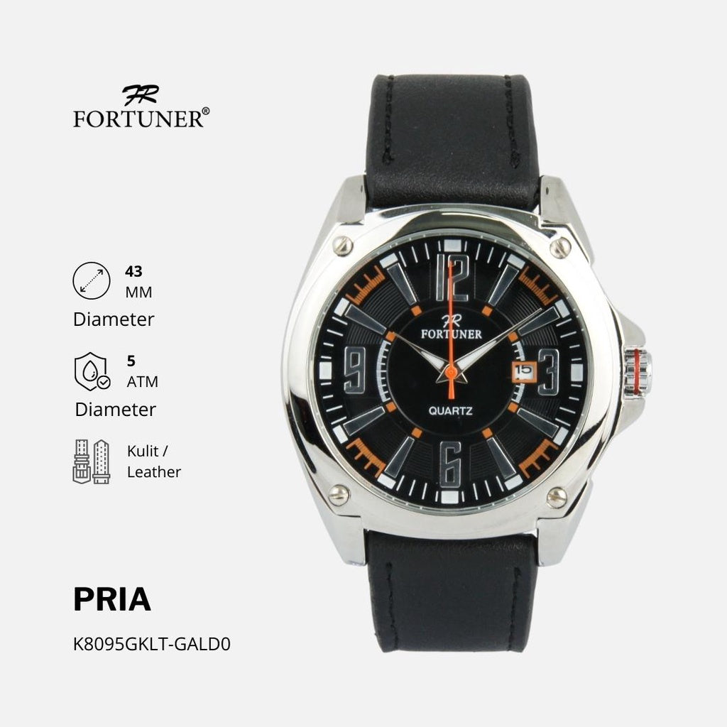 Fortuner Jam Tangan Pria Analog Water Resistant Kulit Bohumil