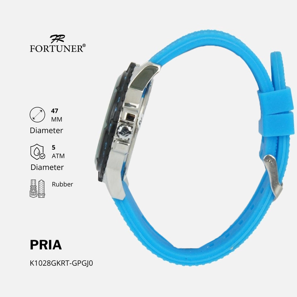 Fortuner Jam Tangan Analog Pria Water Resistant Rubber Tamerlane