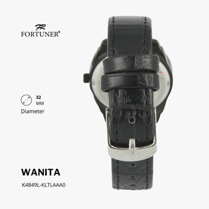 Fortuner Jam Tangan Fashion Wanita Analog Water Resist Kulit Yoela