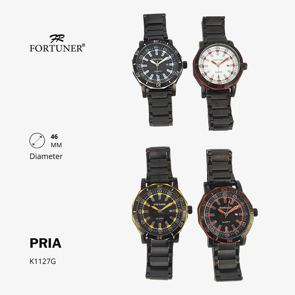 Fortuner Jam Tangan Analog Pria Water Resistant Rantai Hodge