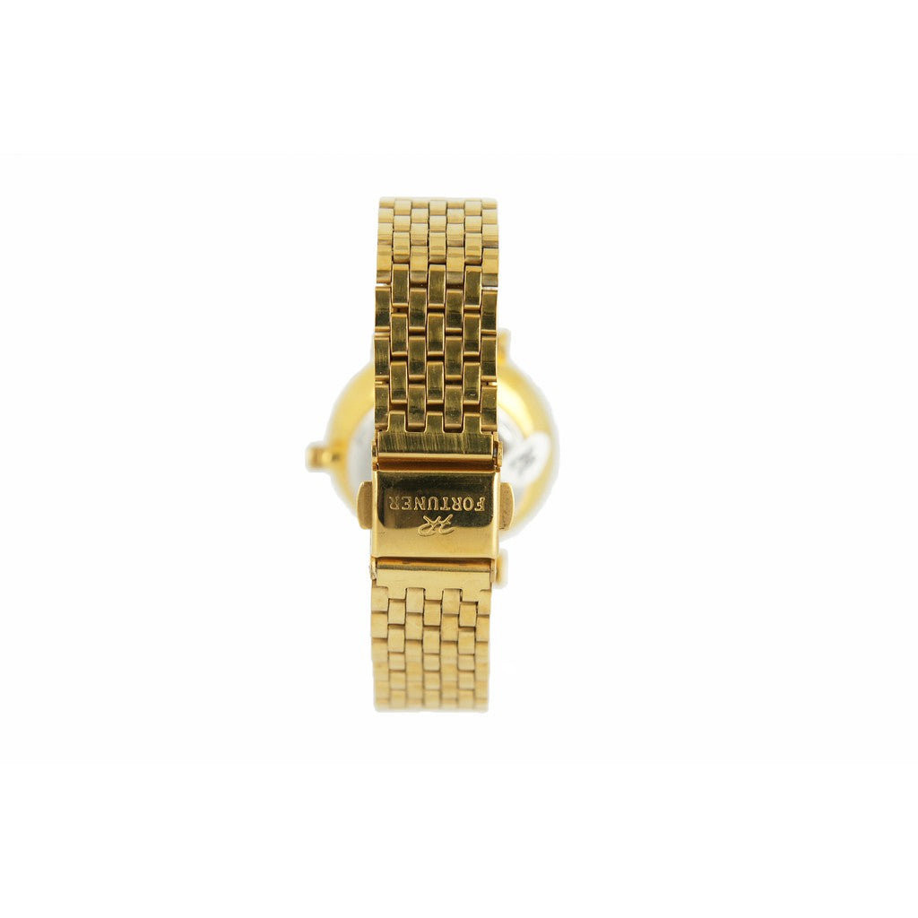 Fortuner Jam Tangan Analog Wanita Klasik Rantai Stainless Steel Gold Arloji Analog