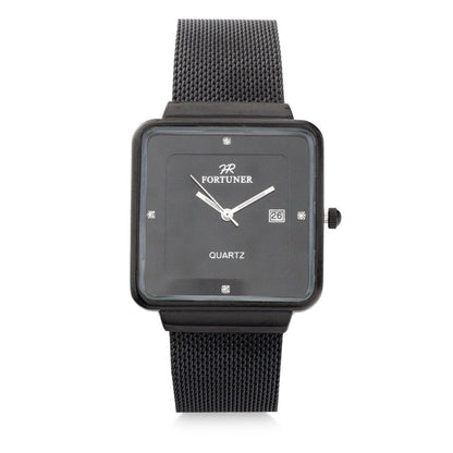 Fortuner Jam Tangan Analog Pria Black Water Resistant Bryson