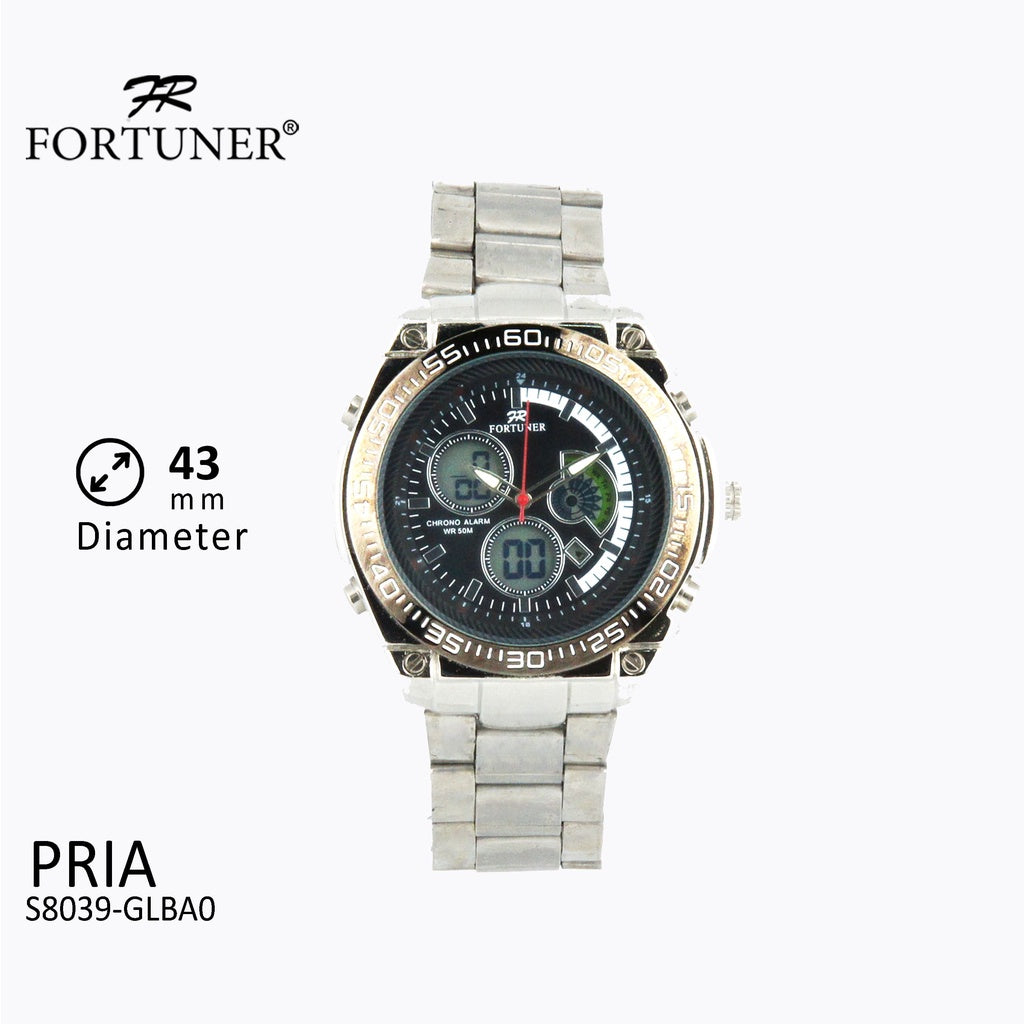 Fortuner Jam Tangan Digital Analog Pria Water Resistant Franklin