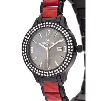 Fortuner Jam Tangan Analog Wanita Black Water Resist Carmilla