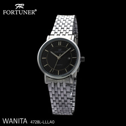 Fortuner Jam Tangan Couple Pria-Wanita Stainless Analog Klasik Water Resist 4727G/4728L Silver